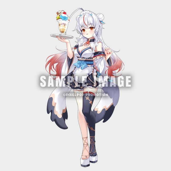 【白鶴ちい】和装メイド アクリルスタンド【受注生産】