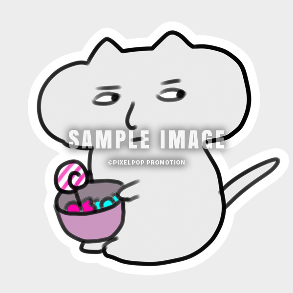 【宵宮怜織】いろんなよみや(とねこ)フレークシールセット【受注生産】