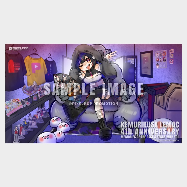 【煙火草れまこ】4周年記念BIGパネル「おまえらとのKI★SE★KI」【受注生産】