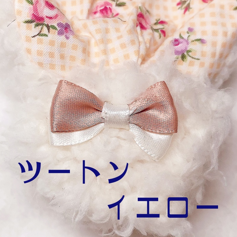 ぬいぐるみ用ウサギグルミ(お耳:レトロチェックに花の柄)