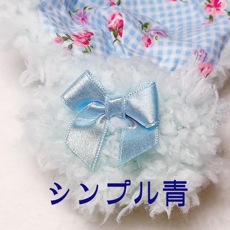 ぬいぐるみ用ウサギグルミ(お耳:レトロチェックに花の柄)