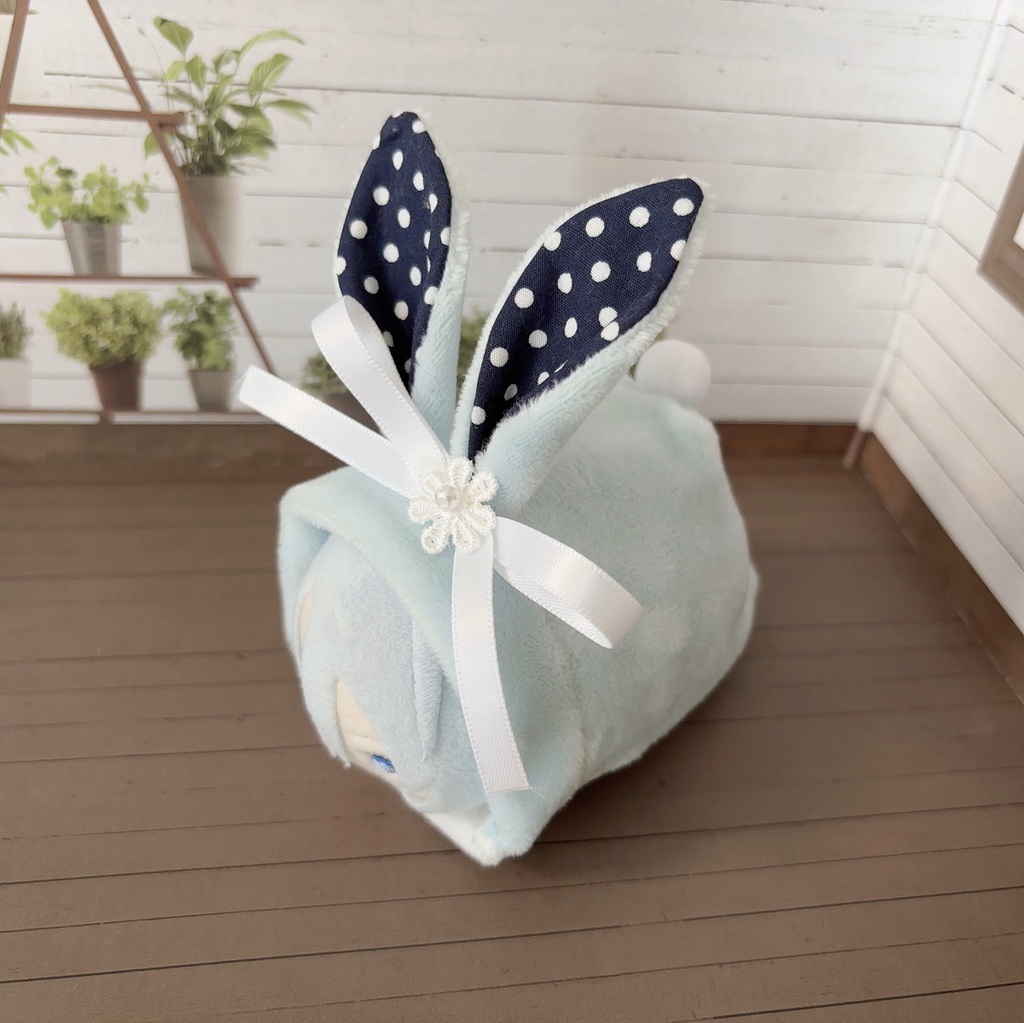 もちもちマスコット用ウサギの着ぐるみ(サックス)