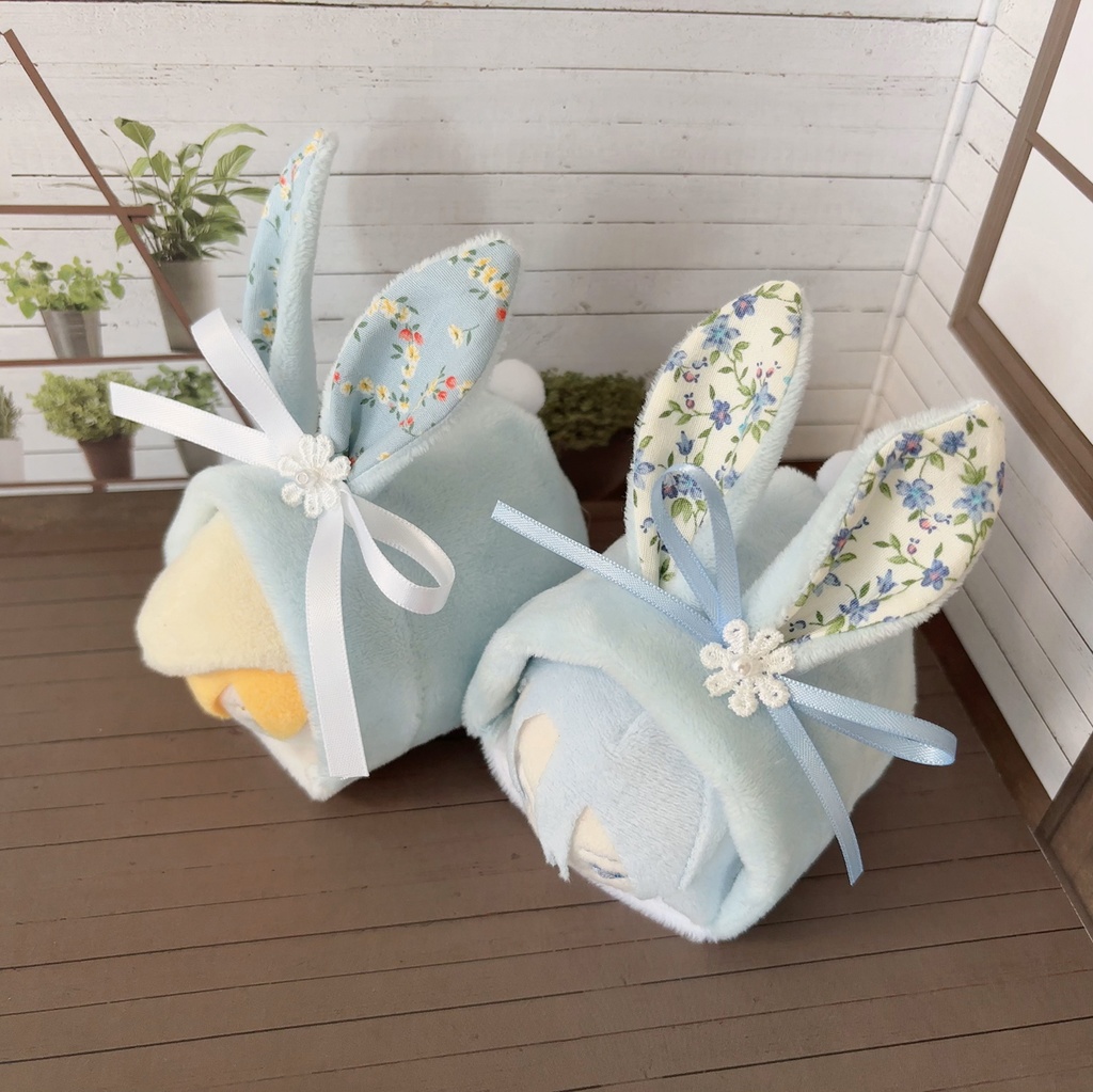 もちもちマスコット用ウサギの着ぐるみ(サックス)