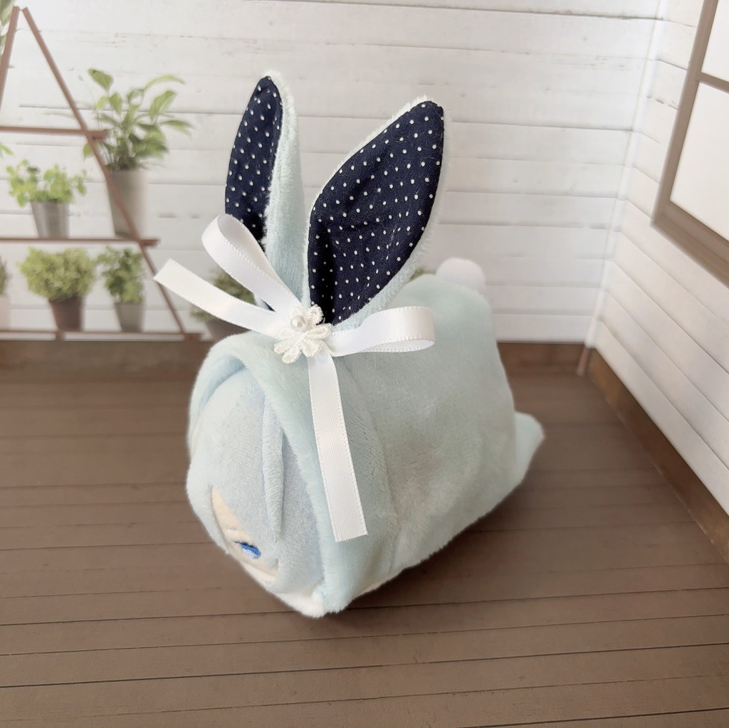 もちもちマスコット用ウサギの着ぐるみ(サックス)