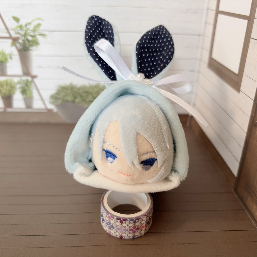 もちもちマスコット用ウサギの着ぐるみ(サックス)