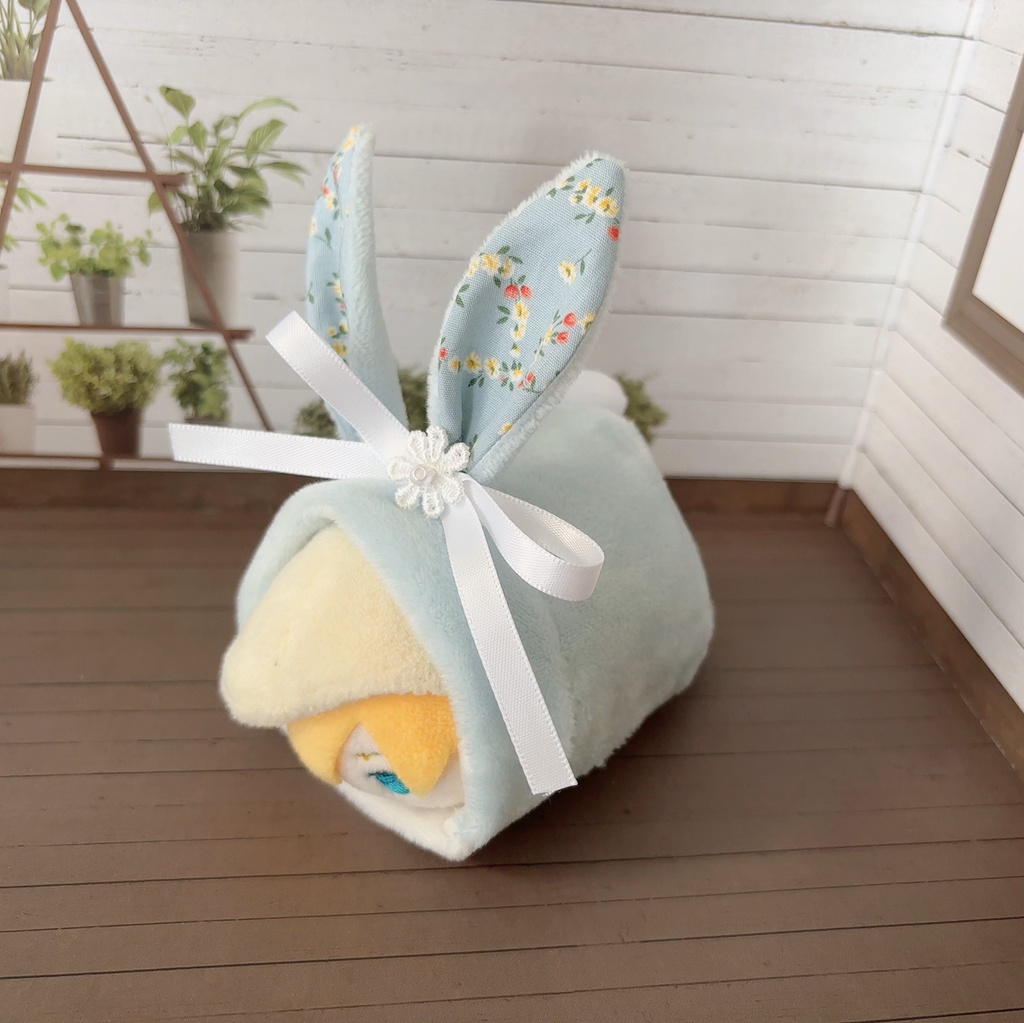 もちもちマスコット用ウサギの着ぐるみ(サックス)