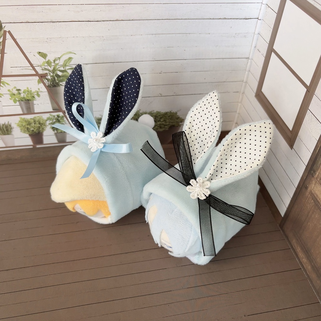 もちもちマスコット用ウサギの着ぐるみ(サックス)