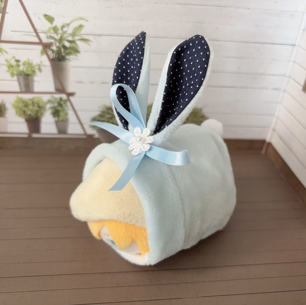 もちもちマスコット用ウサギの着ぐるみ(サックス)