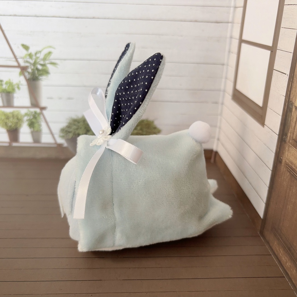 もちもちマスコット用ウサギの着ぐるみ(サックス)