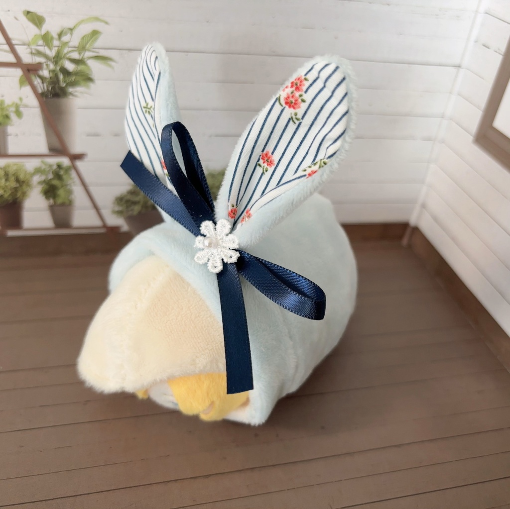 もちもちマスコット用ウサギの着ぐるみ(サックス)