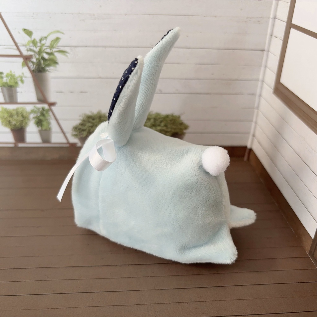 もちもちマスコット用ウサギの着ぐるみ(サックス)