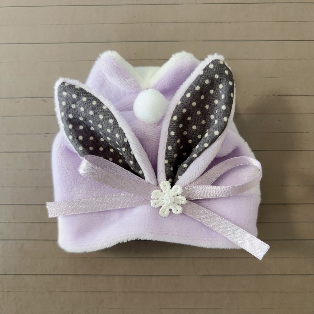 もちもちマスコット用ウサギの着ぐるみ(薄紫)