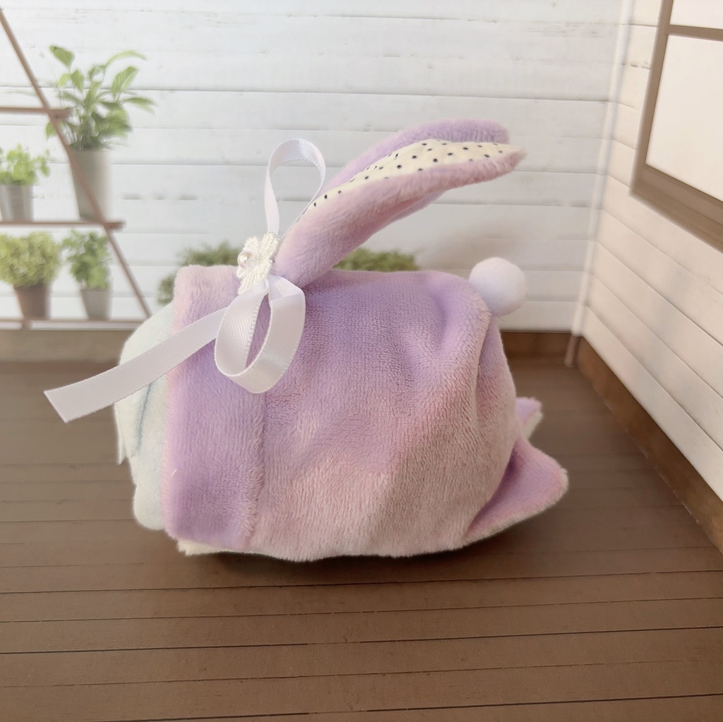 もちもちマスコット用ウサギの着ぐるみ(薄紫)