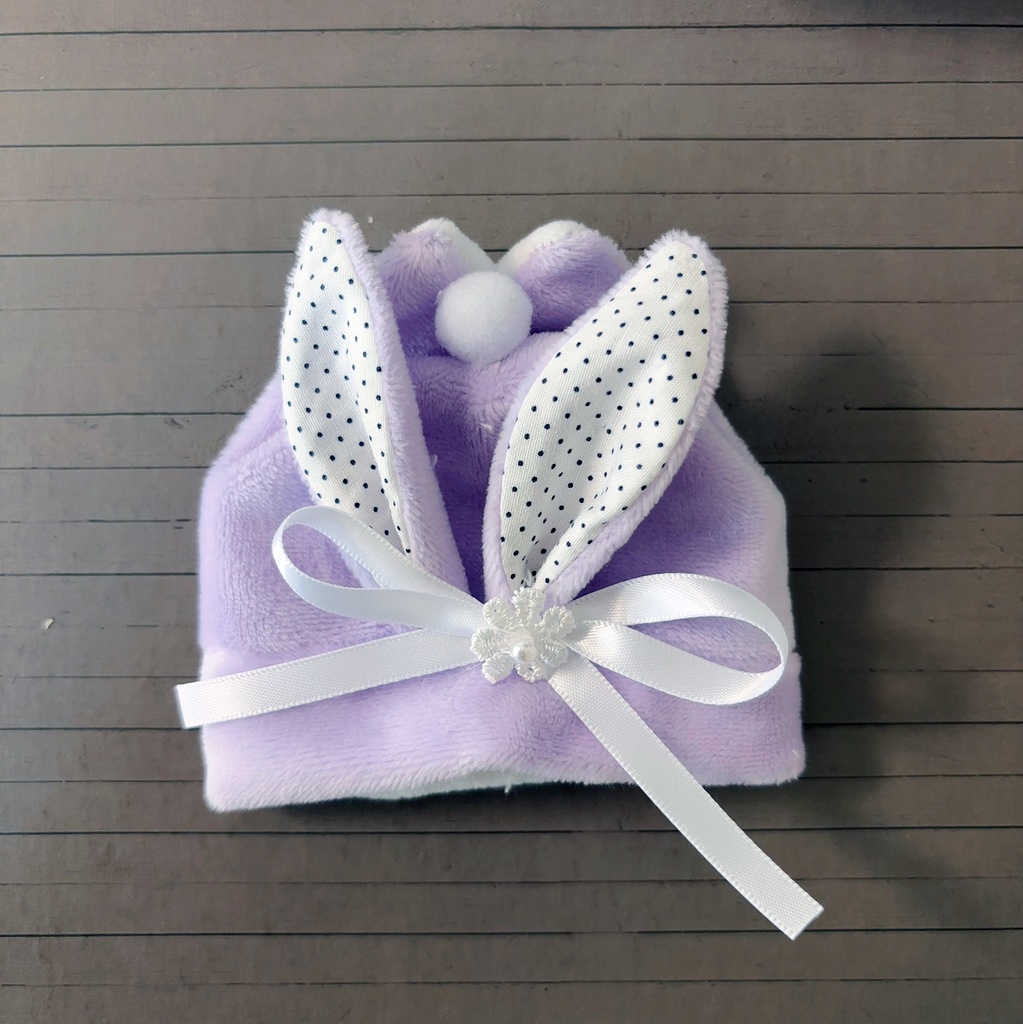 もちもちマスコット用ウサギの着ぐるみ(薄紫)