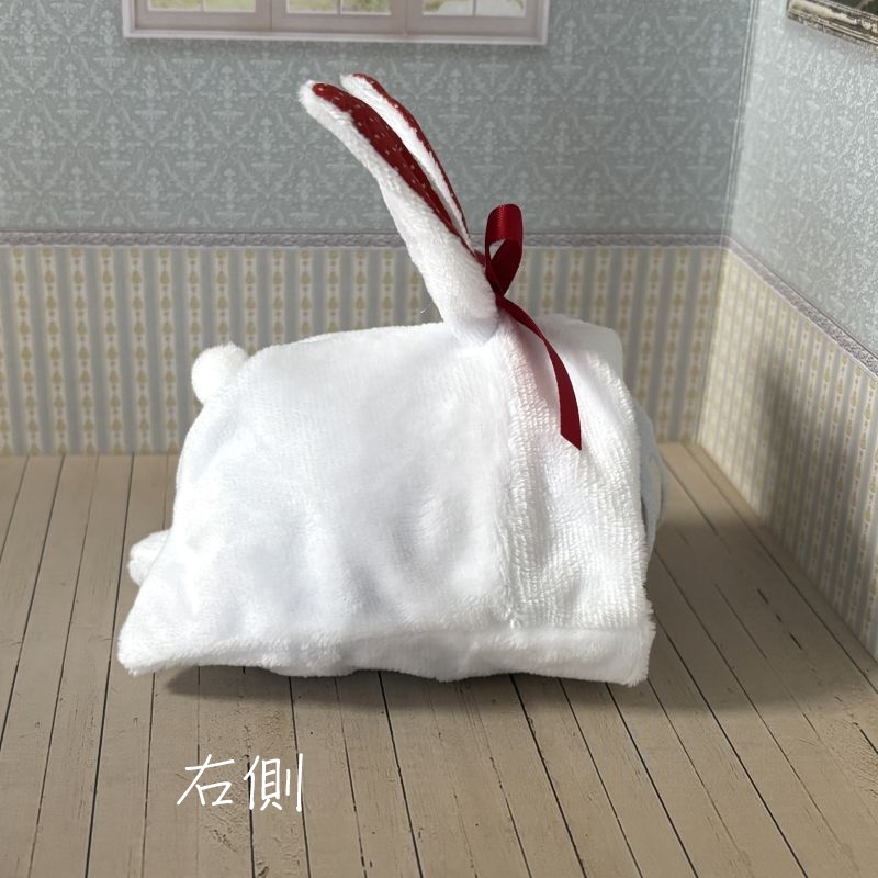 もちもちマスコット用ウサギの着ぐるみ(ホワイト&ピンク)
