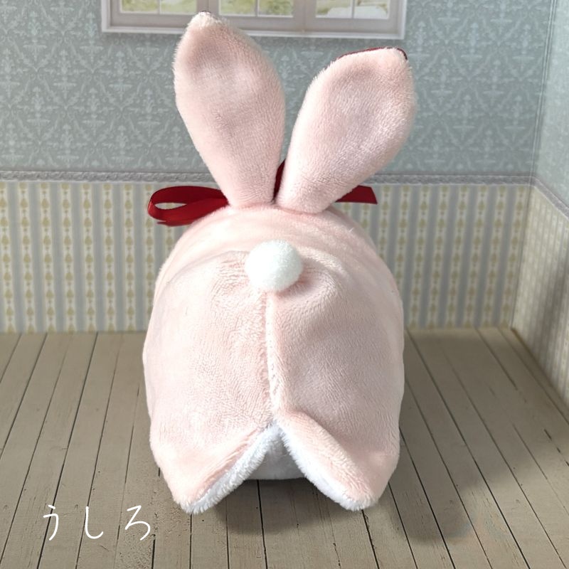 もちもちマスコット用ウサギの着ぐるみ(ホワイト&ピンク)