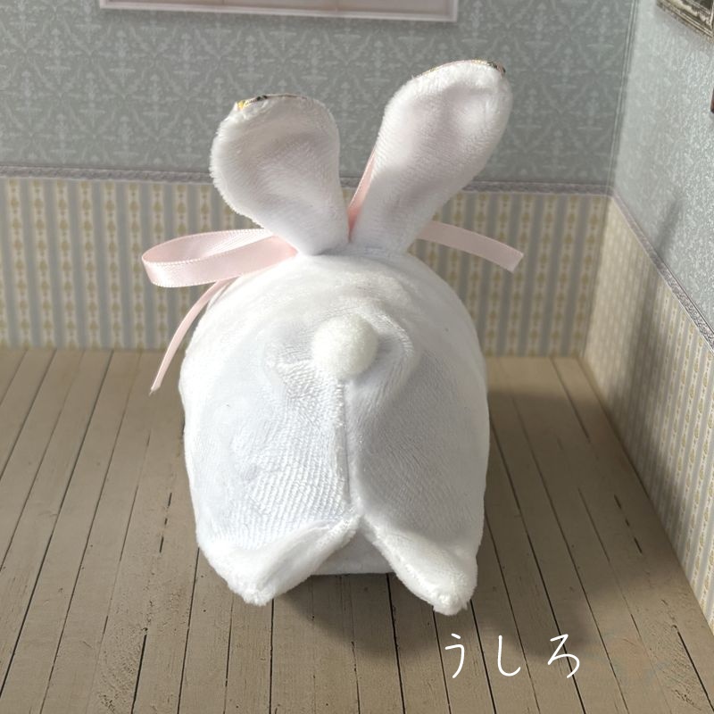 もちもちマスコット用ウサギの着ぐるみ(ホワイト&ピンク)