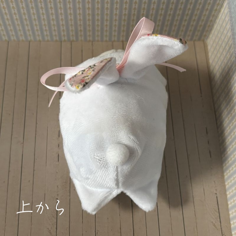 もちもちマスコット用ウサギの着ぐるみ(ホワイト&ピンク)