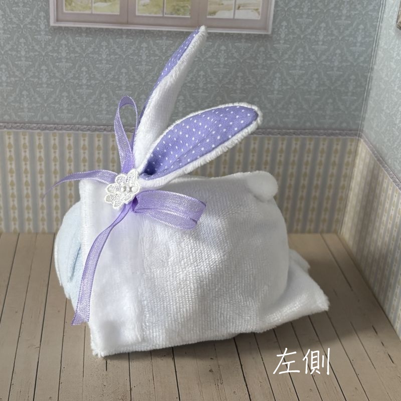 もちもちマスコット用ウサギの着ぐるみ(ホワイト&ピンク)