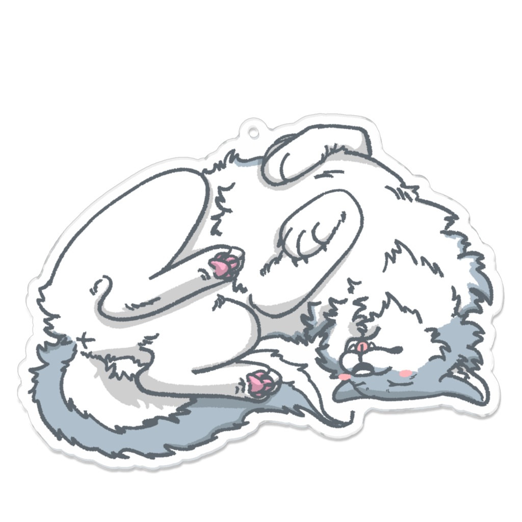 🐺アクリルキーホルダー「ごろんオオカミ」