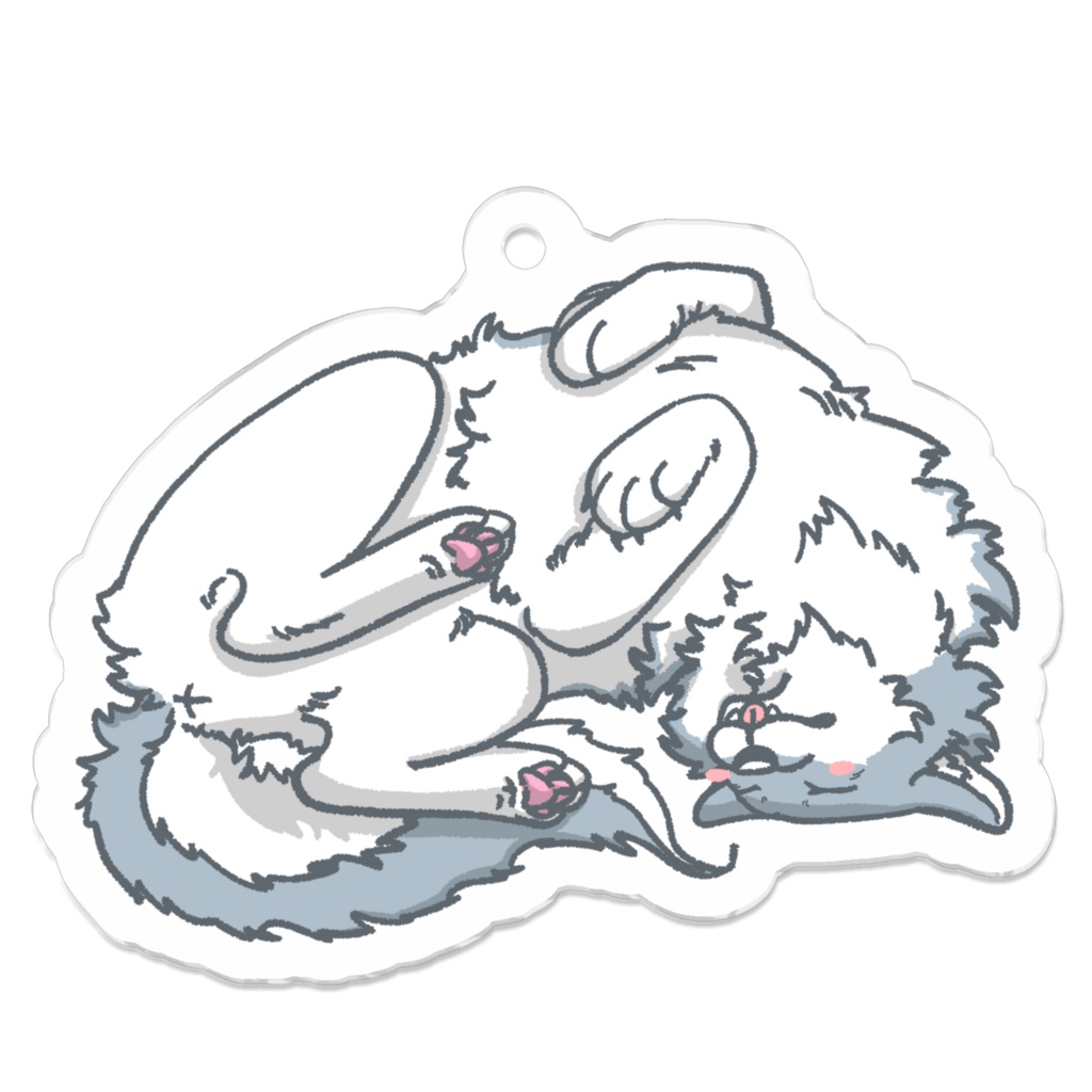 🐺アクリルキーホルダー「ごろんオオカミ」