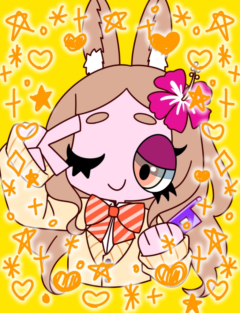 おはV素材_ネオン落書き風