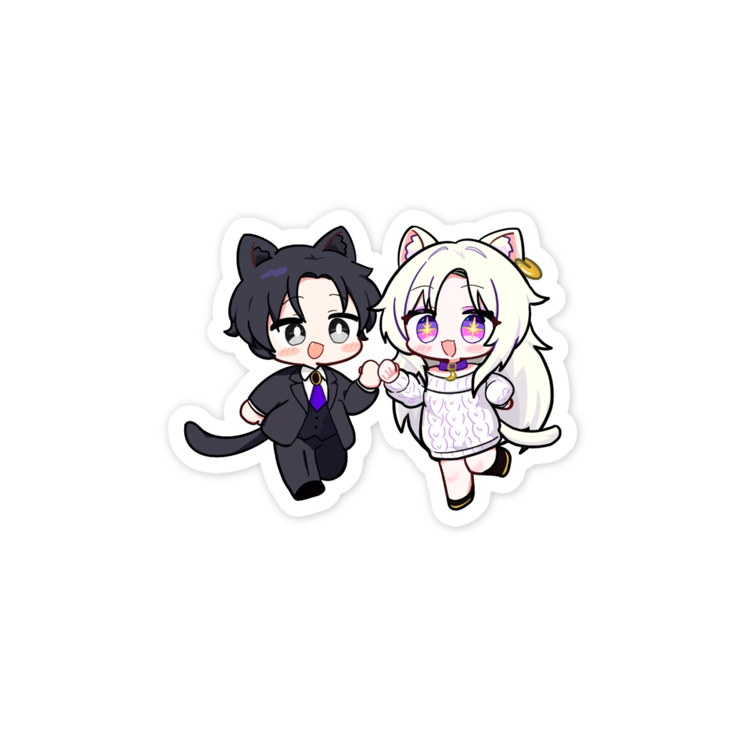 攻略夫婦猫のメンシプ記念ステッカー