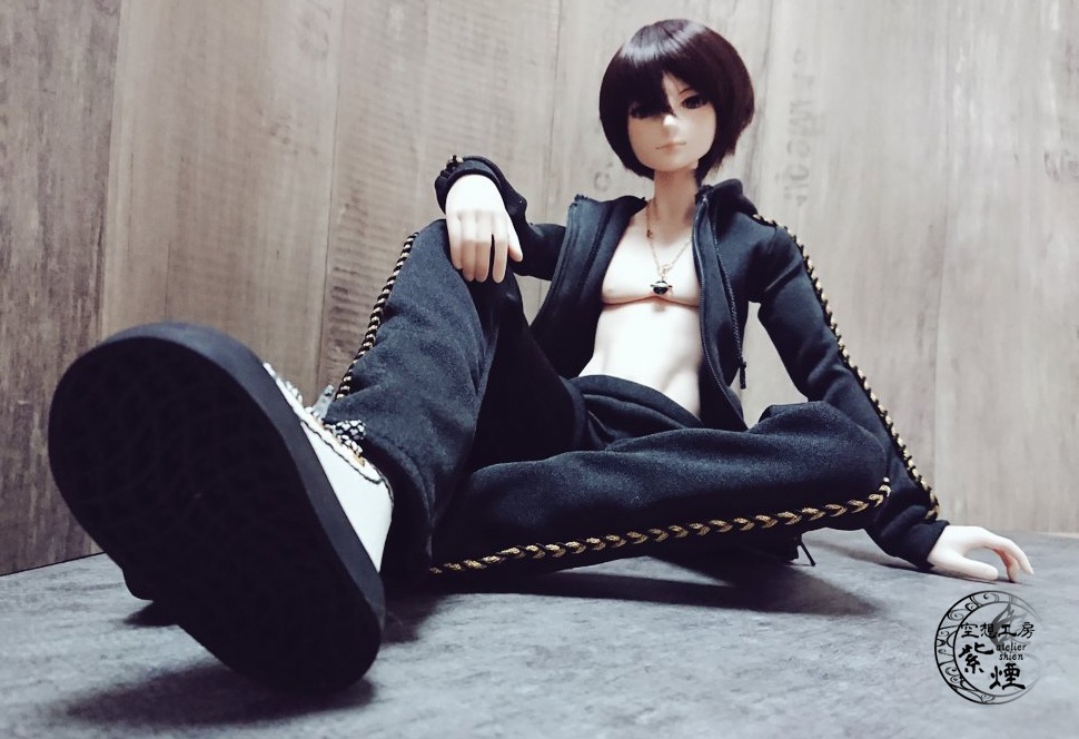 Smart Doll セットアップジャージ 黒×黒