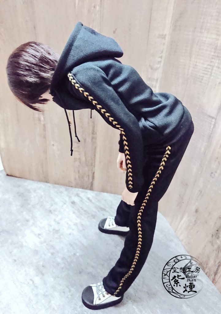 Smart Doll セットアップジャージ 黒×黒