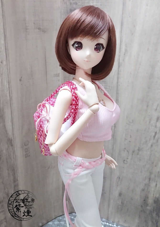 Smart Doll　カラーステッチ七分丈パンツセット　桜