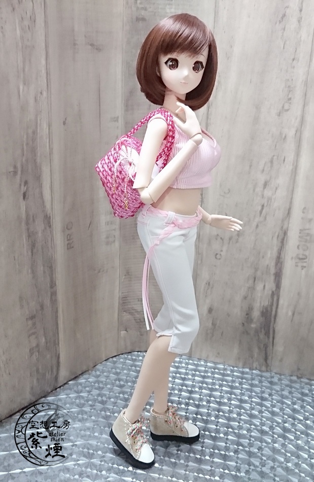 Smart Doll カラーステッチ七分丈パンツセット 桜
