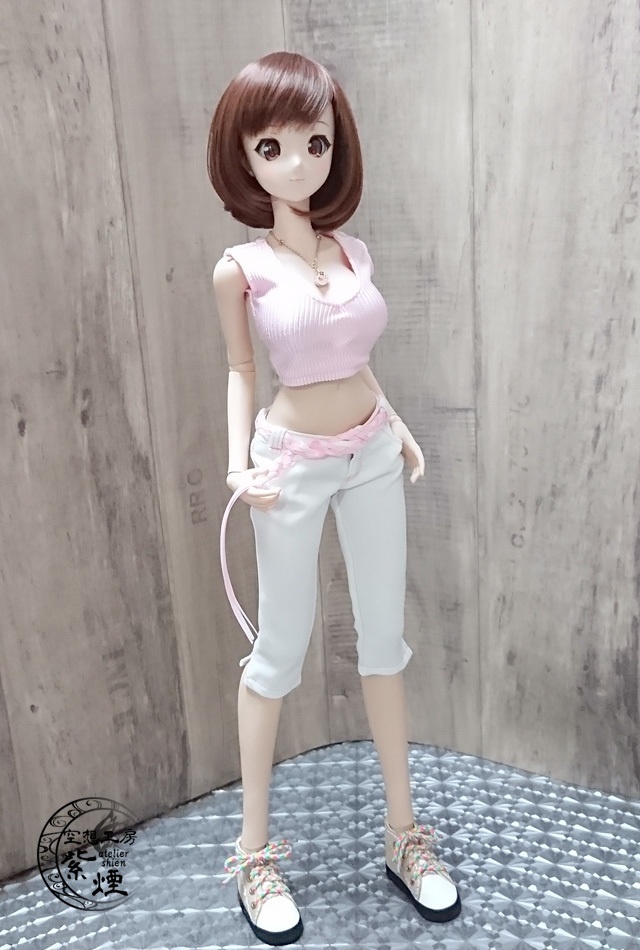 Smart Doll カラーステッチ七分丈パンツセット 桜
