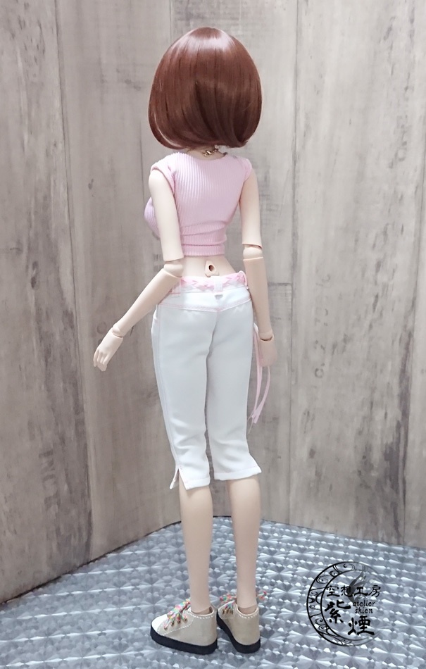 Smart Doll カラーステッチ七分丈パンツセット 桜