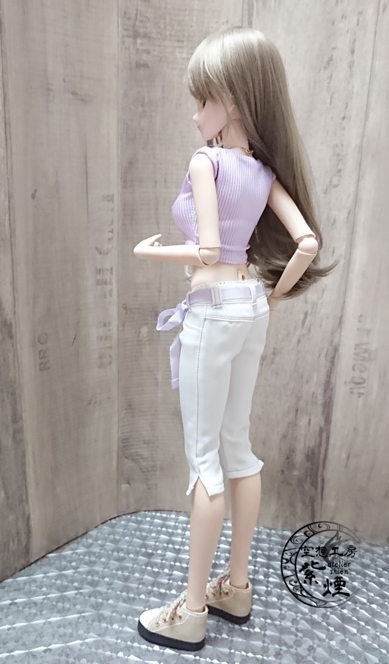 Smart Doll カラーステッチ七分丈パンツセット スミレ