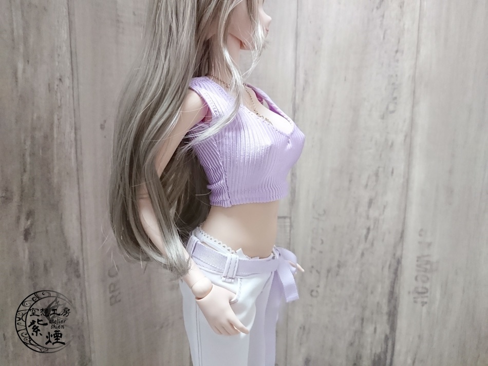Smart Doll カラーステッチ七分丈パンツセット スミレ