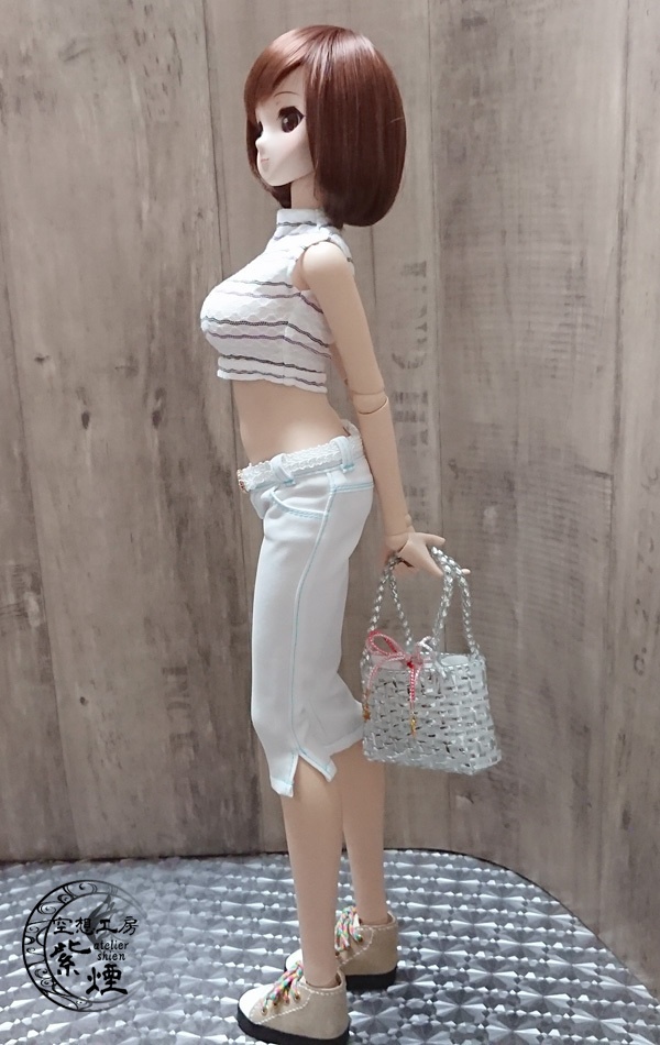 Smart Doll　カラーステッチ七分丈パンツセット　渚