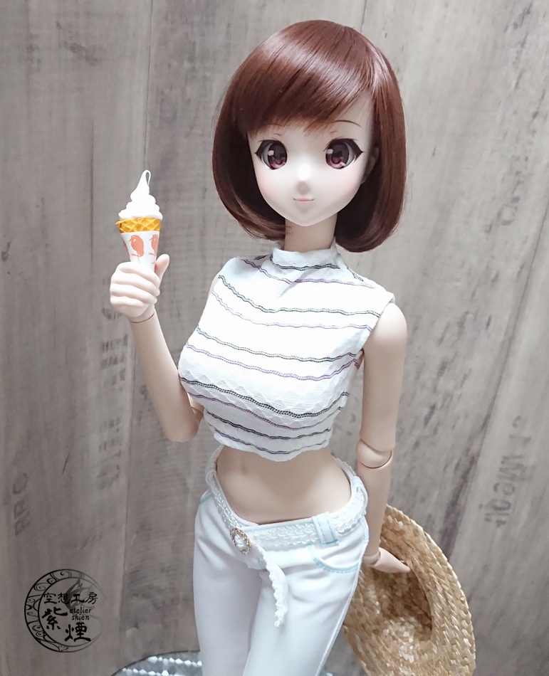 Smart Doll カラーステッチ七分丈パンツセット 渚