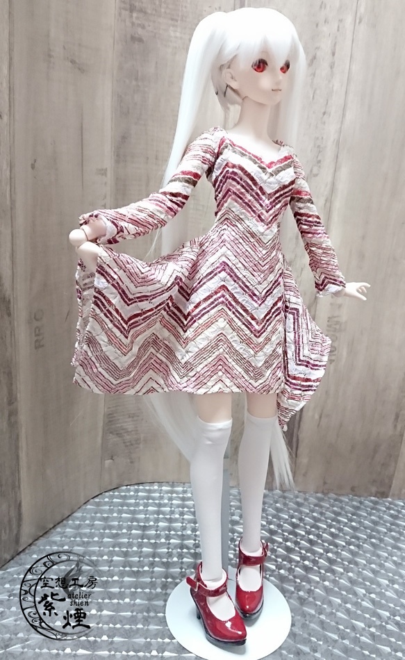 ※終了※　Smart Doll　イレギュラーヘムラインワンピース　レースボーダー　（限定）