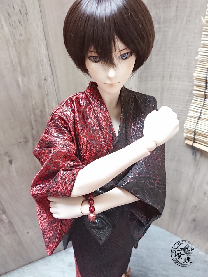 Smart Doll メンズ艶浴衣 赤×黒