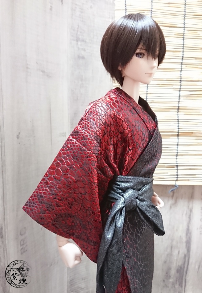 Smart Doll メンズ艶浴衣 赤×黒