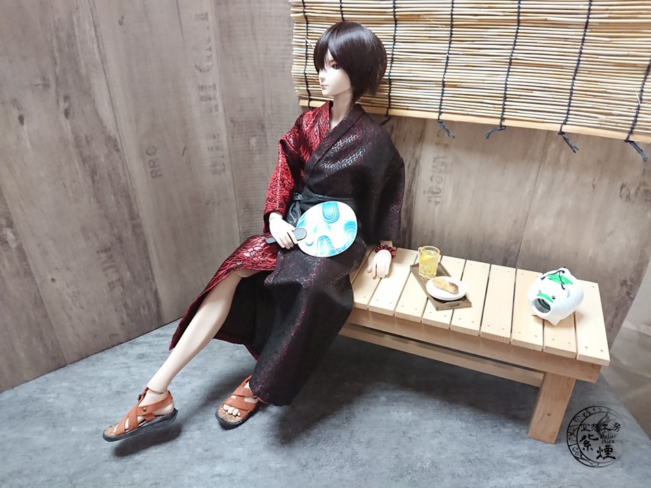 Smart Doll メンズ艶浴衣 赤×黒