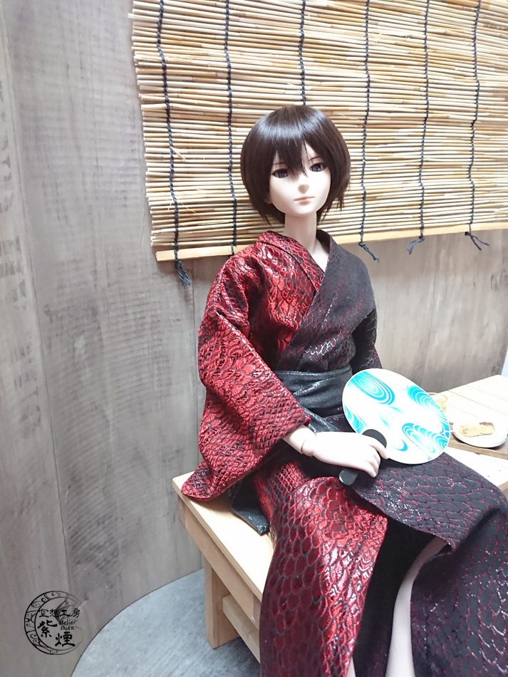 Smart Doll メンズ艶浴衣 赤×黒