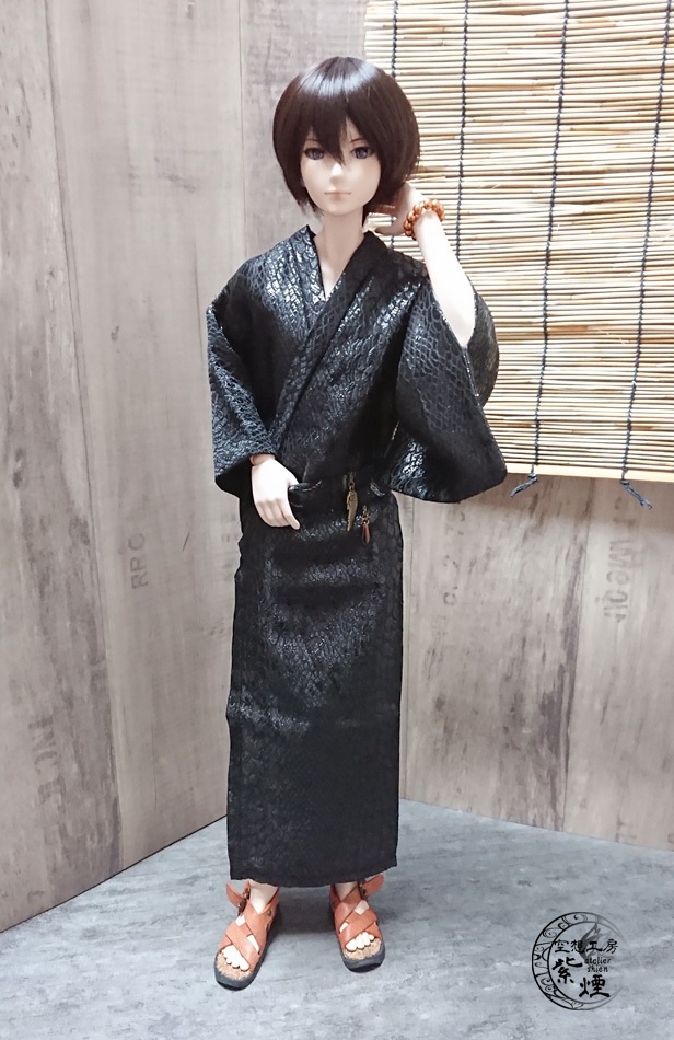 Smart Doll　メンズ艶浴衣　黒