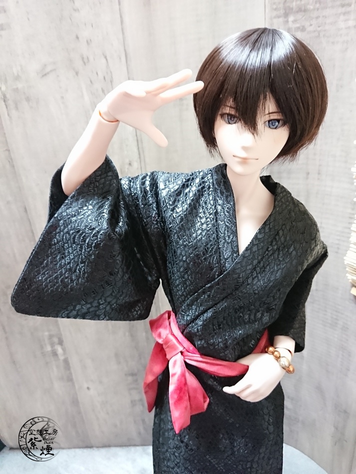 Smart Doll　メンズ艶浴衣　黒
