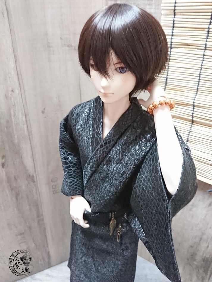 Smart Doll　メンズ艶浴衣　黒