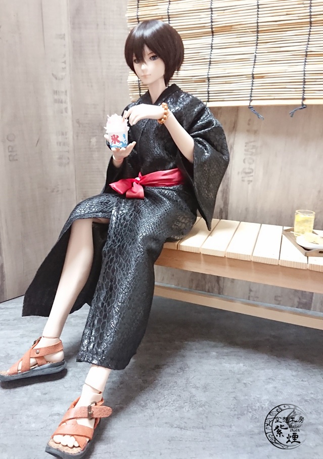 Smart Doll　メンズ艶浴衣　黒