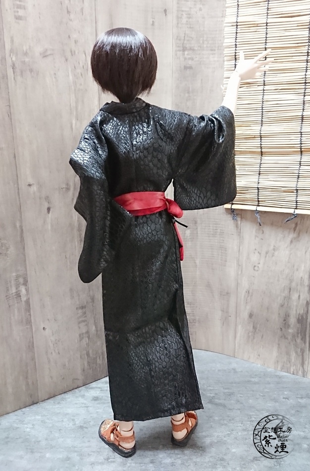 Smart Doll　メンズ艶浴衣　黒