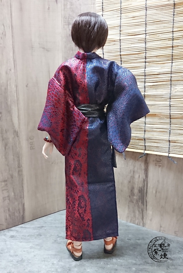 Smart Doll メンズ艶浴衣 青×赤