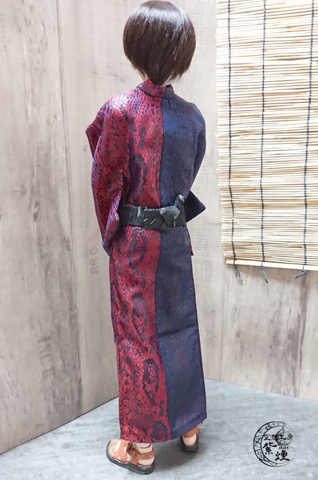 Smart Doll メンズ艶浴衣 青×赤