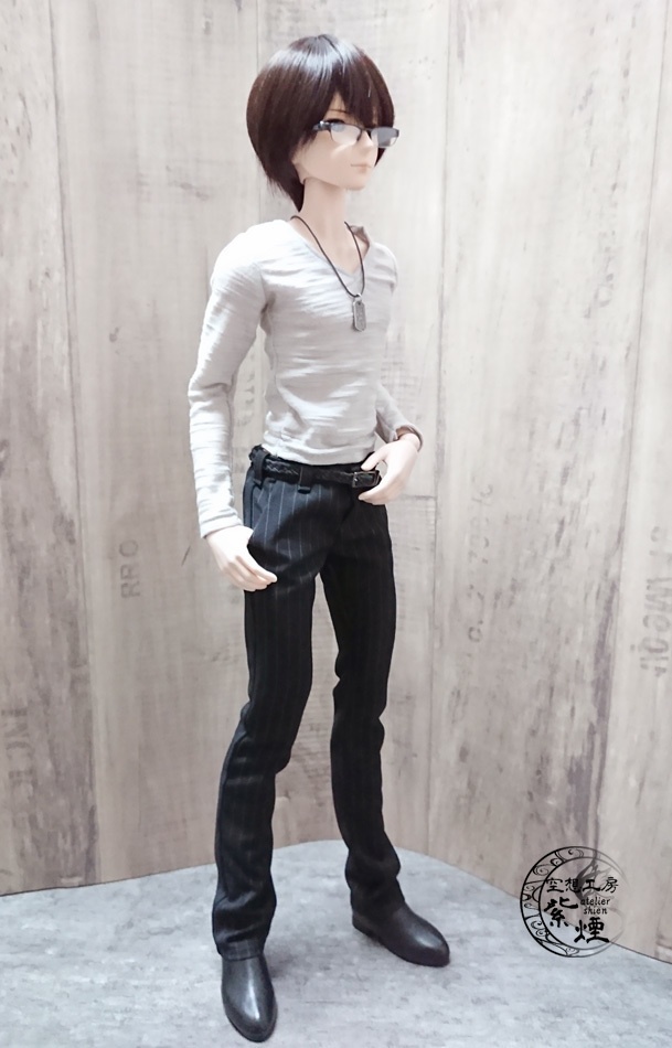 Smart Doll スラックス風パンツ ストライプ